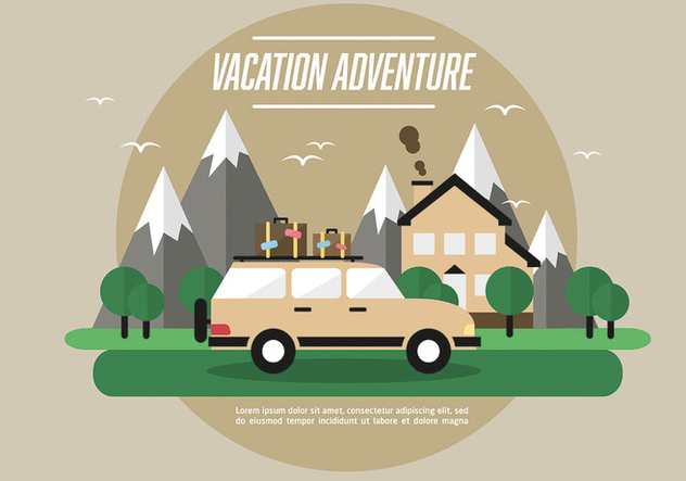 Free Web Travel Vector Background With Beautiful Landscape - Kostenloses vector #303455
