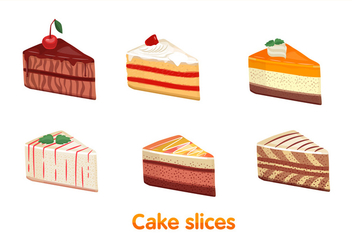 Cake slice vectors - vector #303495 gratis