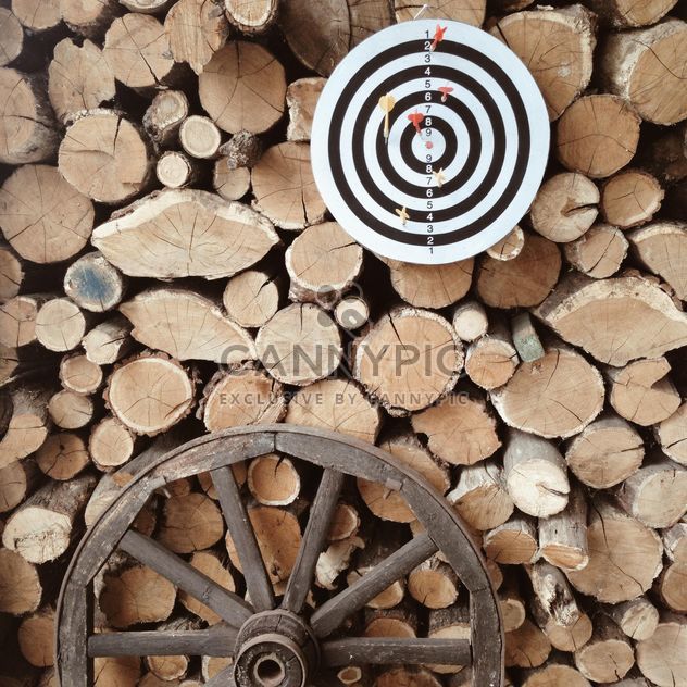 Darts, firewood and tire - Free image #304135