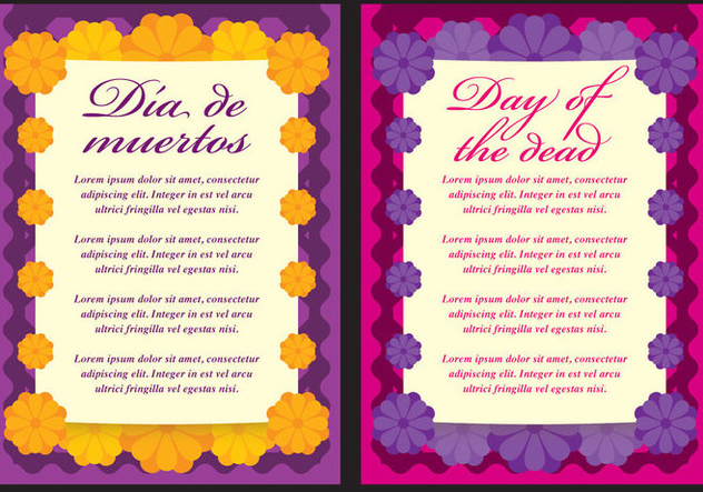 Day Of The Dead Cards - vector gratuit #304195 