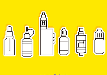 Vape Outine Icons - Free vector #304985