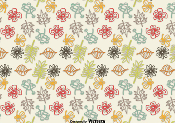 Hand drawn leaves background - Free vector #305505