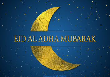 Free Eid Al Adha Mubarak Vector Card - Free vector #305545