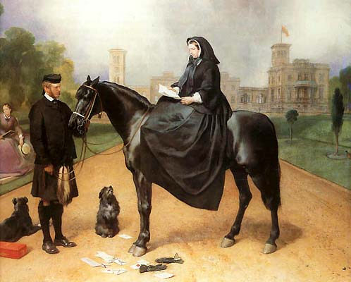 Queen Victoria in Widow's Weeds with John Brown by Edwin Henry Landseer, late 1860s - Free image #316545