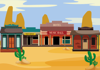 Old western towns vector - Free vector #317545