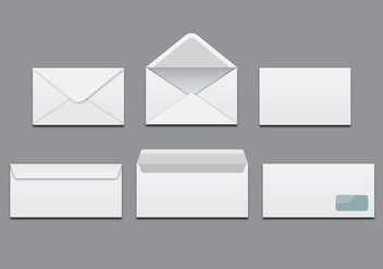 Free White Blank Envelopes Vector - vector gratuit #327025 