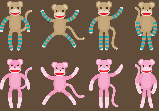 Sock Monkeys - Free vector #327995