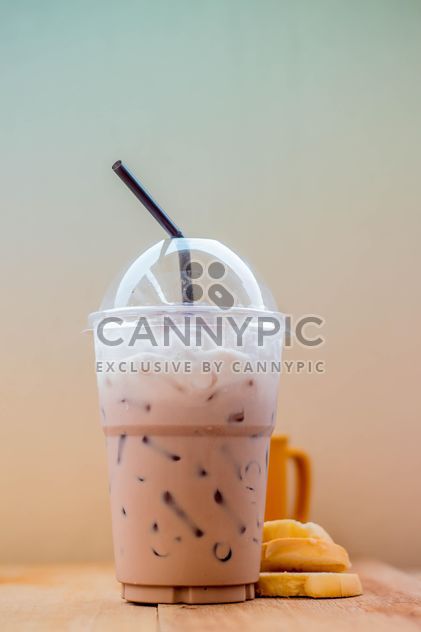 Iced coffee in plastic glass - Free image #330425