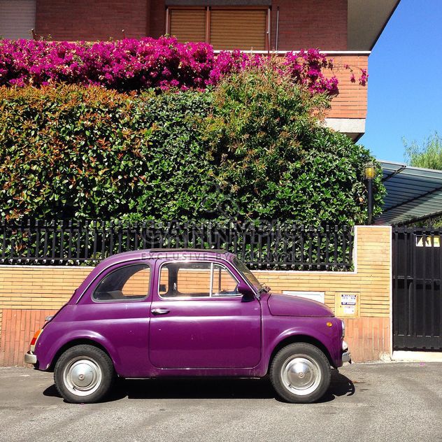 Violet Fiat 500 car - Free image #331285