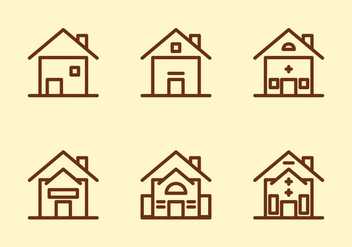 Free Townhomes Vector Icons #5 - Free vector #331365