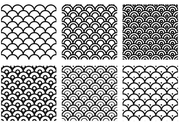 Fish Scale Pattern Vector - Free vector #333315
