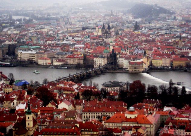 Prague from height in winter - Free image #335135