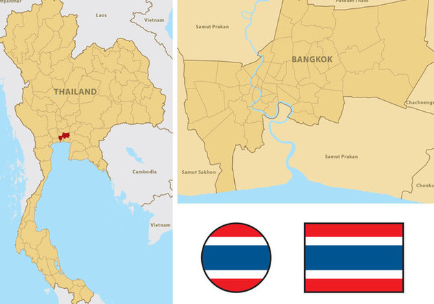 Thailand Map - Kostenloses vector #335765