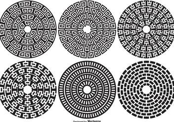 Decorative Circle Shape Set - Kostenloses vector #336245