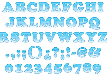 Bold Water Font - Free vector #337085