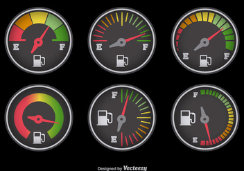 Fuel gauge with colors - Free vector #337165