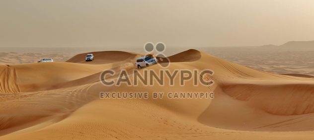 White cars in desert - Free image #339145