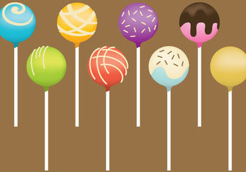Colorful Cake Pops - Free vector #341615