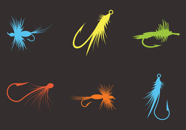 Free Fly Fishing Vector Silhouettes - vector gratuit #341695 