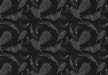 Banana leaf pattern vector - vector gratuit #342675 