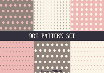 Pink and Brown Vector Dot Pattern Set - Free vector #346805