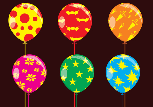Fun Balloons Vectors - vector gratuit #347115 
