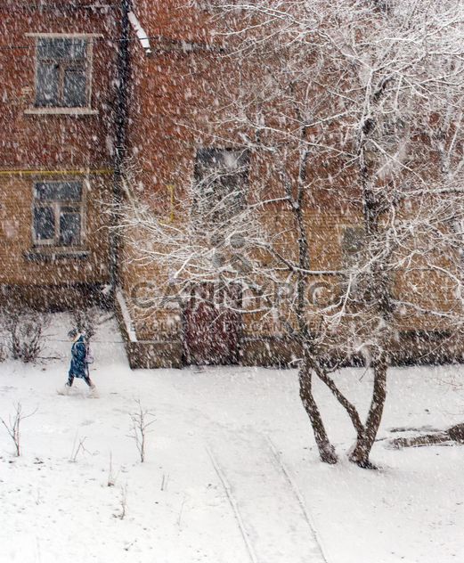 Snowfall in city of Podolsk, Russia - image gratuit #347735 