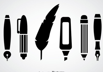 Vector Stationary Black Icons - Free vector #348235