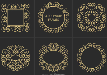 Free Scrollwork Frames Vector - Free vector #350845