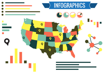 States Infographics Vector - vector gratuit #350875 