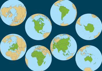 Globe Continent Vectors - Kostenloses vector #352055