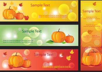 Pumpkin Banner Vectors - vector #352255 gratis