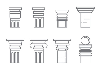 Free Roman Pillar Vector Icons #1 - бесплатный vector #352995