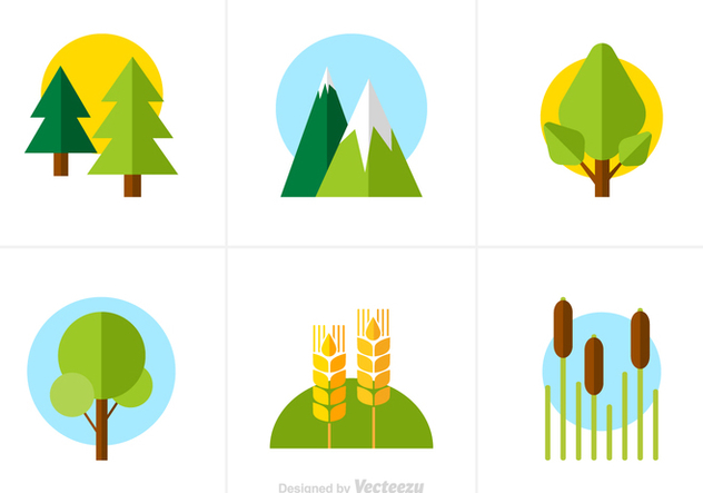 Free Flat Nature Vector Icons Free Vector 353365 | CannyPic