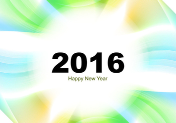 Happy New Year 2016 greeting card - бесплатный vector #353825