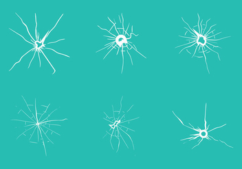 Free Cracked Glass Vector Illustration - Free vector #354075