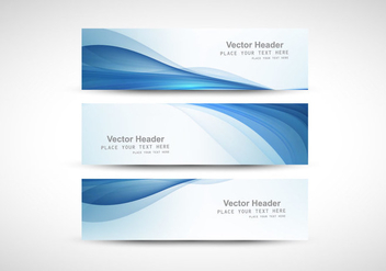 Collection Of Header On Grey Background - vector gratuit #354995 