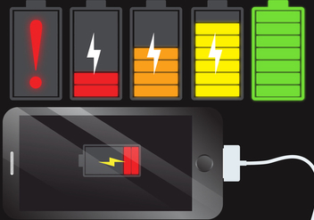 Phone Baterry Charging Vector - Kostenloses vector #355315