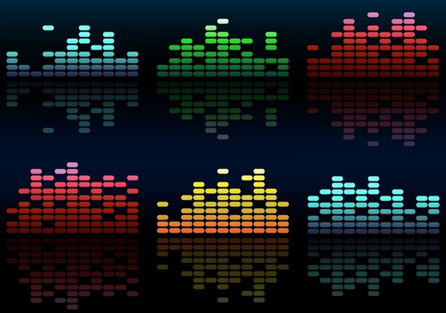 Colorful Free Vector Music Equalizer - Kostenloses vector #355345