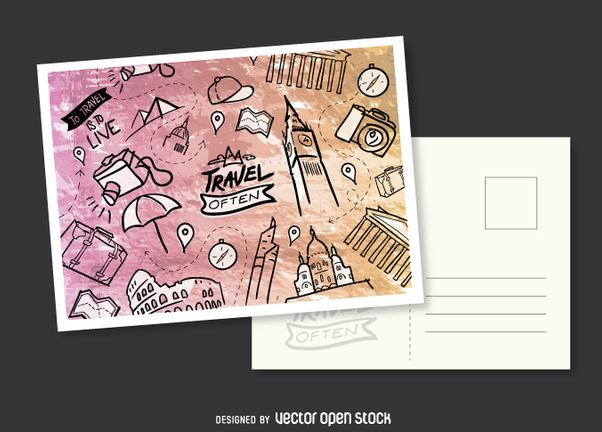 Download Hand Drawn Postcard Mockup Free Vector Download 357435 Cannypic