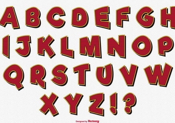 Cute Decorative Alphabet Set - vector gratuit #361775 