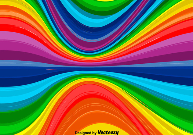 Vector Wavy Rainbow Background - Kostenloses vector #363175
