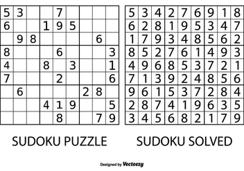 Sudoku Puzzle Vector - Free vector #363895