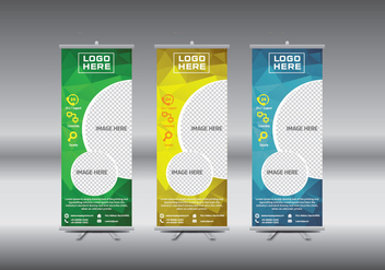 Roll Up Banner template vector illustration - Free vector #364725