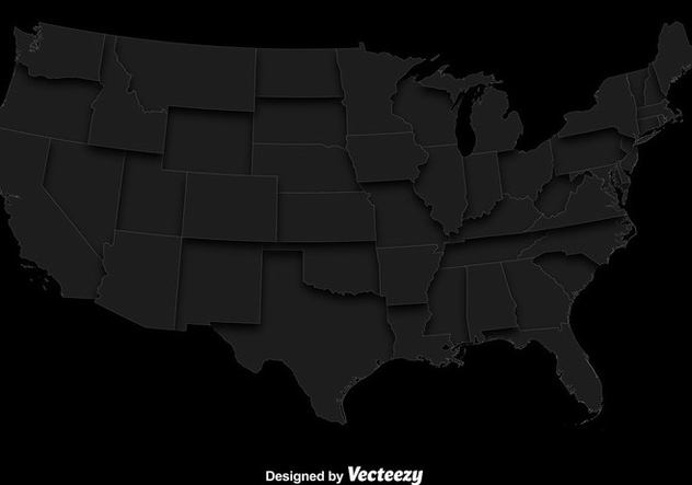 Vector Gray Map Of The USA - vector gratuit #365265 