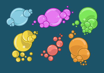 Colorful Soap Suds Vector - бесплатный vector #365695