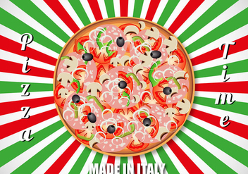Free Pizza Concept Vector - бесплатный vector #366975