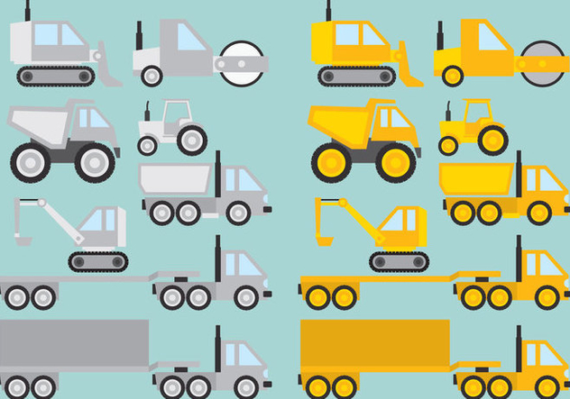 Construction Vehicles - Free vector #367205
