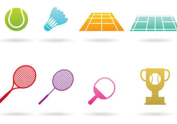 Badminton Logos - бесплатный vector #367215