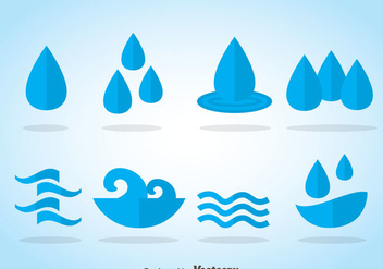 Water Blue Icons - бесплатный vector #368455